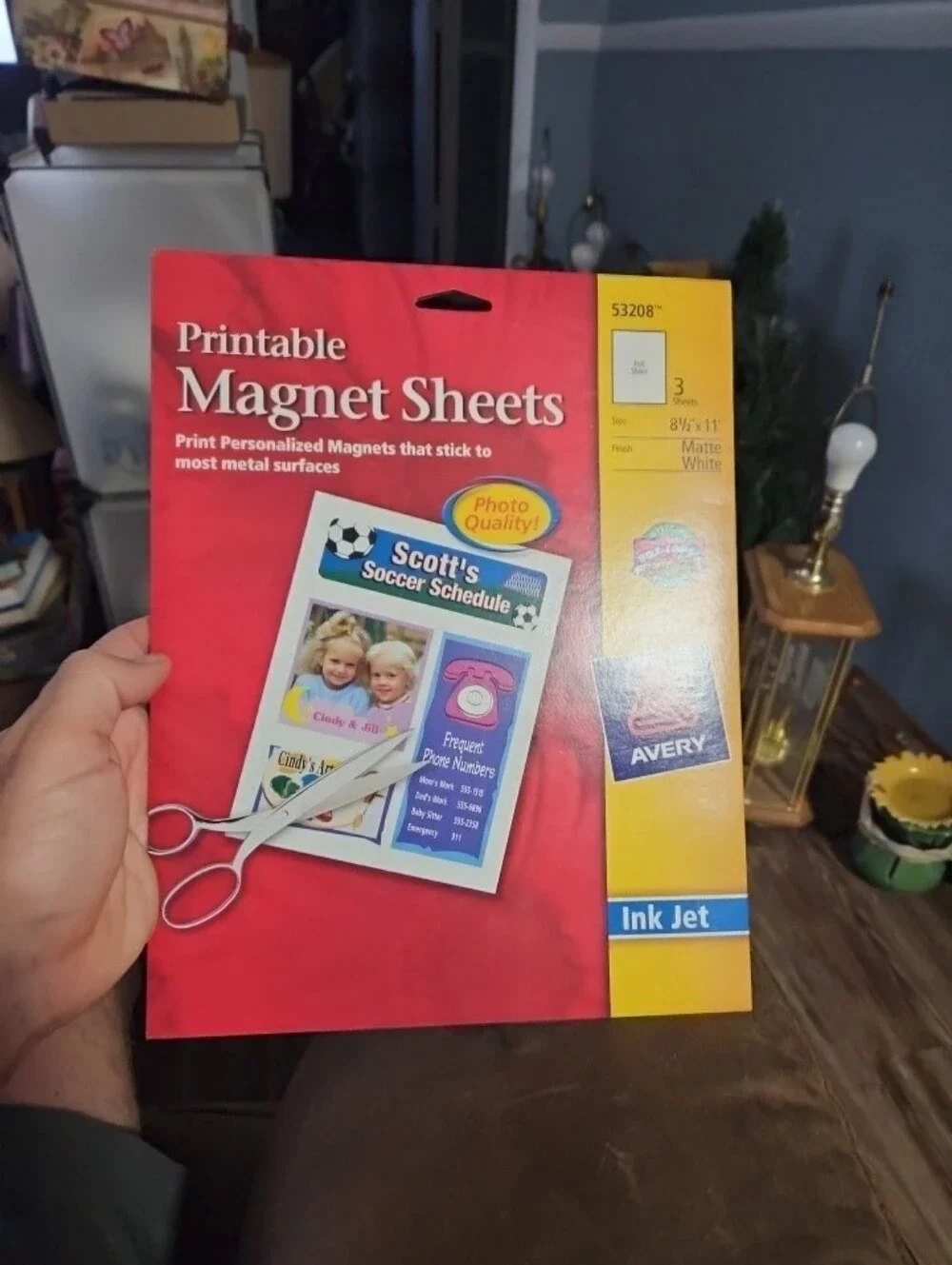 NEW Lot of 2 Avery 53208 Printable Magnet Sheets 8.5x11 White Inkjet 6 Total